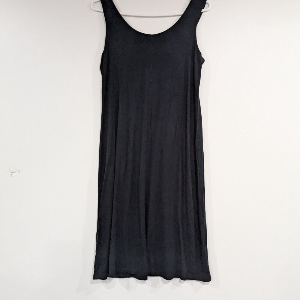 Diane Kennedy Bamboo Jersey Sleeveless Dress Black Size Medium